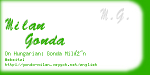 milan gonda business card
